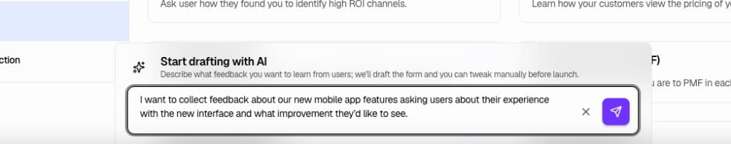Start drafting with AI modal with prompt input