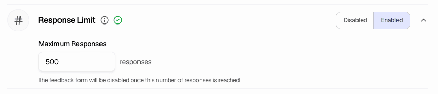 Response Limit - Set maximum number of responses