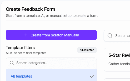 Create from Scratch Manually - Manual creation button