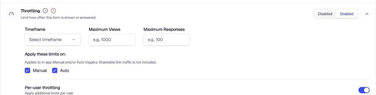 Per-user throttling - Apply additional limits per user