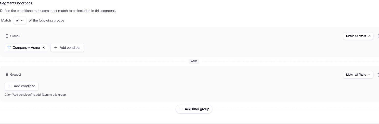 Segment Conditions with multiple groups